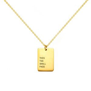 Inspirational Gold Pendant Necklace